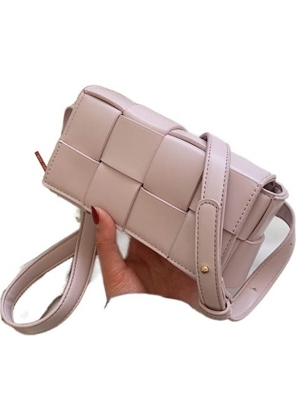 Çok Yönlü Omuz Çantası El Dokuması Messenger Çanta Göğüs Çantası Küçük Kare Çanta (Yurt Dışından)