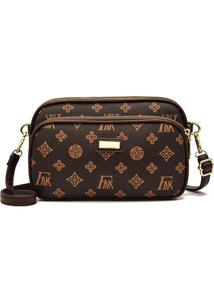 Moda Çok Katmanlı Küçük Çanta Büyük Kapasiteli Retro Tek Omuz Çapraz Vücut Çantası (Yurt Dışından)