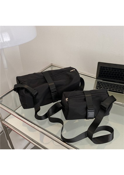 Oxford Kumaş Japon Trendy Marka Askılı Çanta Kadın Omuzdan Askili Çanta Kore Versiyonu Düz Renk Omuzdan Askili Çanta Rahat Geri Tüm Maç Işe Gidip Gelme Çantası (Yurt Dışından)