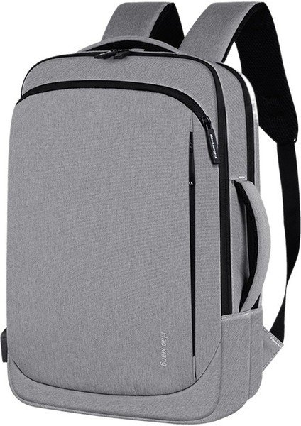 Çok Amaçlı Bilgisayar Çantası 15.6 Inç Iş USB Basit Moda Sırt Çantası (Yurt Dışından)