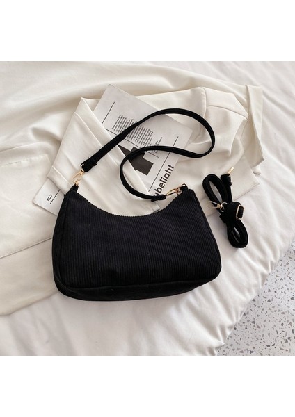 Kadın Tek Omuzdan Askili Çanta Düz Renk Askılı Çanta Moda Küçük Çanta Kadın (Yurt Dışından)