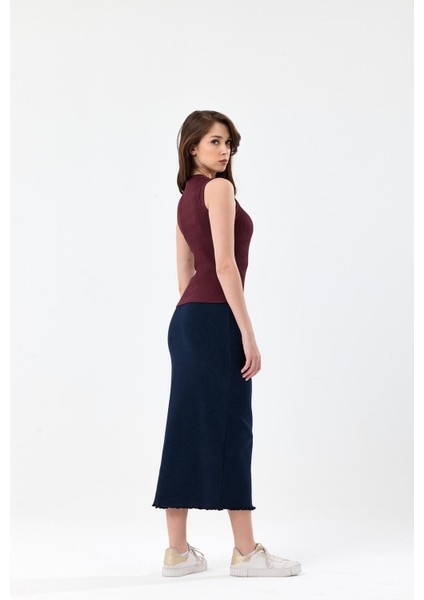 Bordo Bisiklet Yaka Kolsuz %95 Pamuklu Fitilli Kaşkorse Atlet Body fırsatları