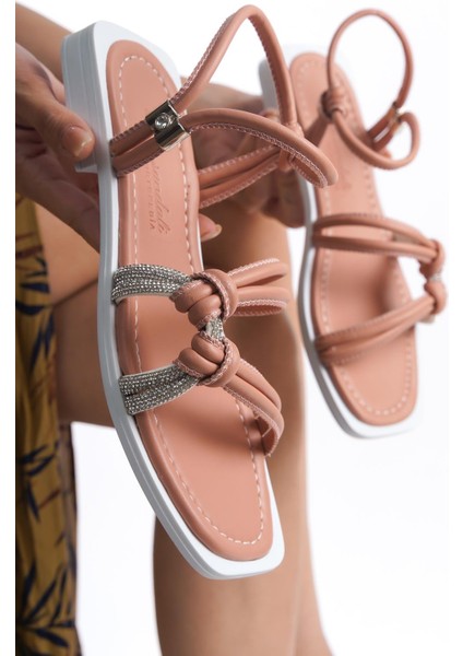 ARTI ARTI AYAKKABI MİA026-1501 Günlük Kadın Somon Tatil Sandaleti