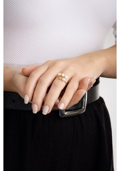 Inci Taşlı 18 Ayar Sarı Altın Kaplama Gümüş Yüzük fiyatları