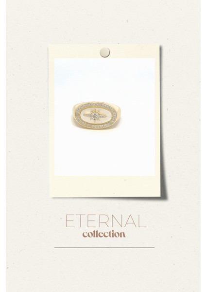 Mirasın Izinde 18 Ayar Sarı Altın Kaplama Gümüş Yıldız Yüzük modelleri