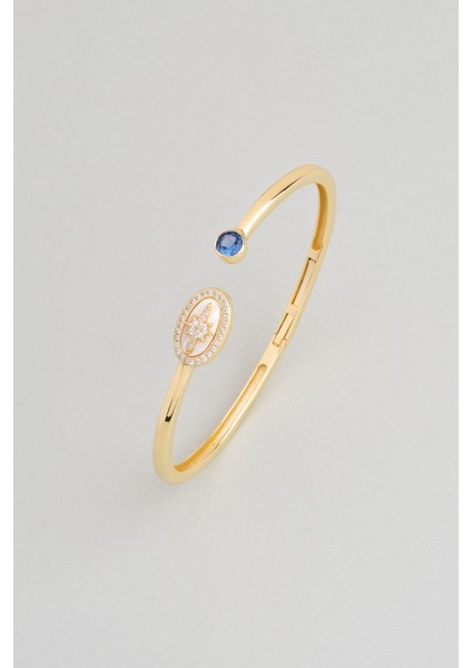 Mirasın Izinde 18 Ayar Sarı Altın Kaplama Gümüş Kelepçe Bileklik fiyatları