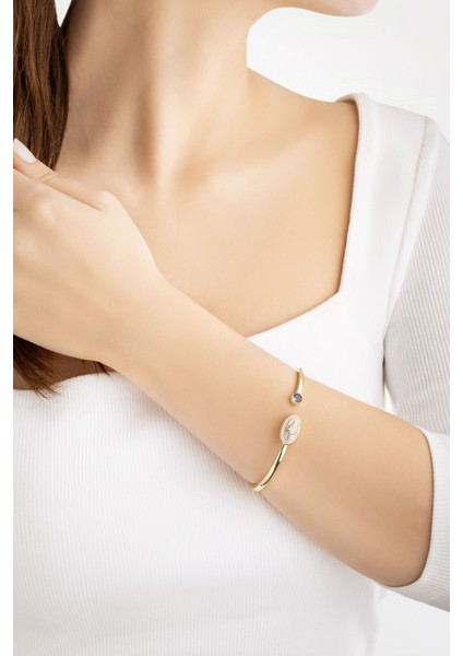 Mirasın Izinde 18 Ayar Sarı Altın Kaplama Gümüş Kelepçe Bileklik modelleri