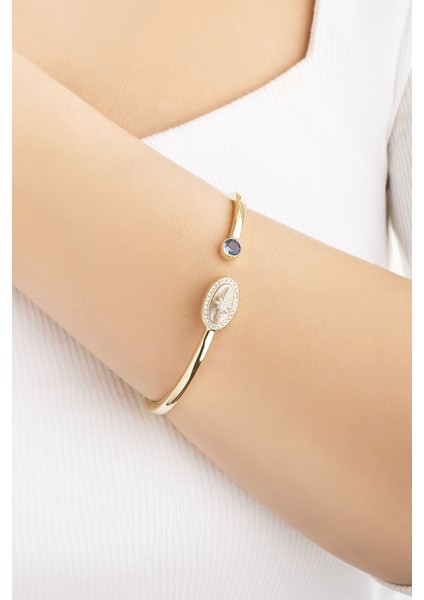 Mirasın Izinde 18 Ayar Sarı Altın Kaplama Gümüş Kelepçe Bileklik fırsatları