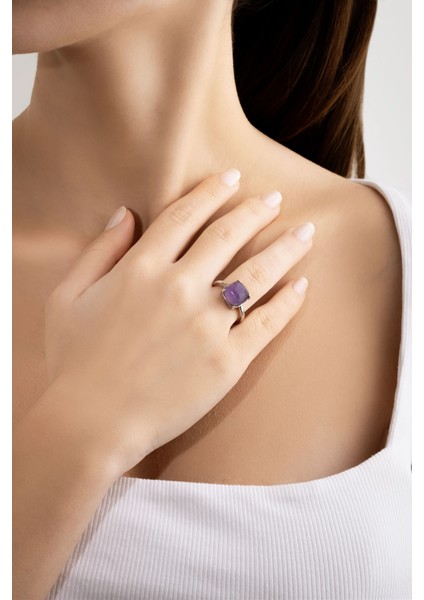 Renk Uyumu 18 Ayar Beyaz Altın Kaplama Gümüş Tasarım Yüzük modelleri