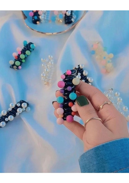 2 Adet Inci Taneli Yay Burgu At Kurugu Örgü Toka Ve Aksesuar