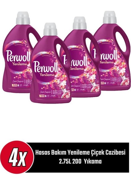 Hasas Yenilemeçiçek Cazibesi 4x 2.75L 200 Yıkama