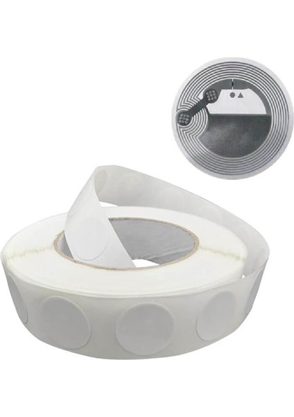 - 50 Adet - NTAG213 13.56 Mhz Rfid 144 Byte Nfc Etiket Beyaz - Programlanabilir - ISO14443A