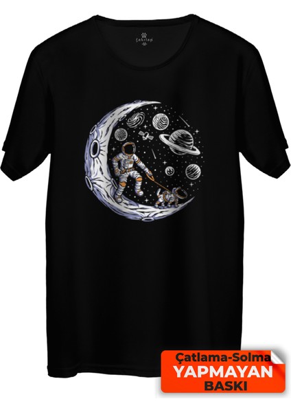 Çakılap Astronot Baskılı Tişört (Rgl-Ast)