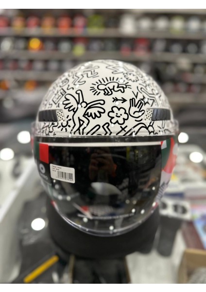 Kask Shıro Sh-62 Kioto Çenesiz Doodle