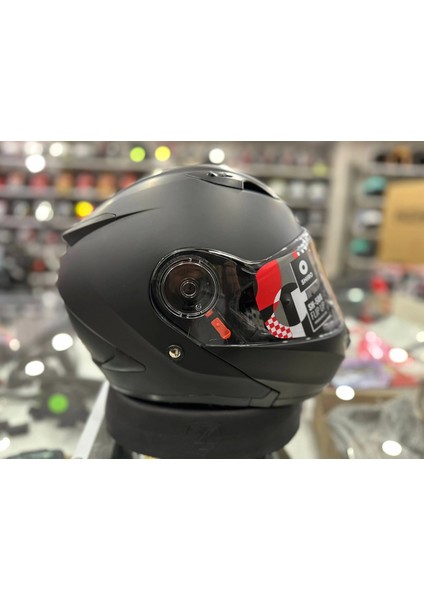 Kask Shıro SH-508 Mat Siyah Çene Açılır