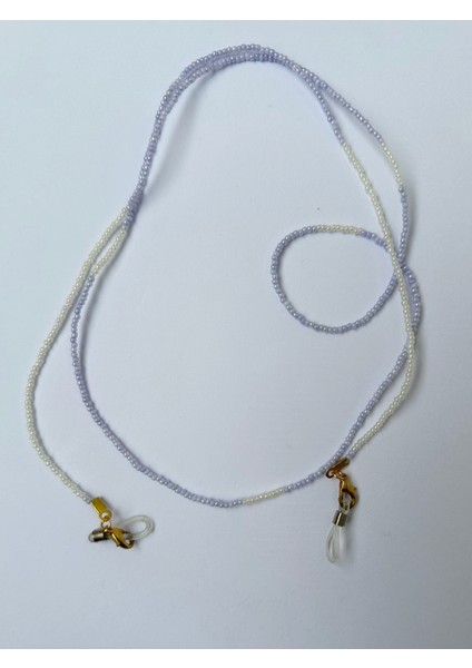 Lila Beyaz Boncuk Gözlük Askısı PYTKGZLKSKS103 fiyatları