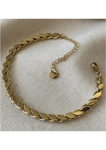 Çelik Gold Arpa Bileklik