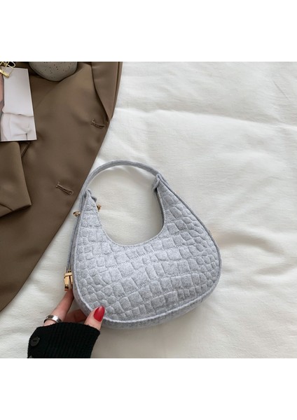 Vintage Koltuk Altı Moda Taş Desen Omuz Çantası (Yurt Dışından)