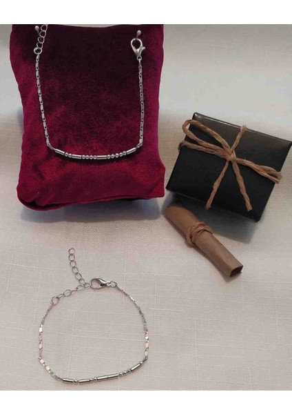 925 Ayar Gümüş Mors Alfabesi Bileklik Zincir Çift Bilekliği Sevgili Bilekliği Zincir Mors Alfabe modelleri