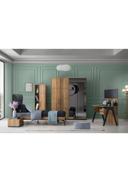 Beyoğlu Modern Aynalı Elbise Dolabı Gardrop 170X53X200CM