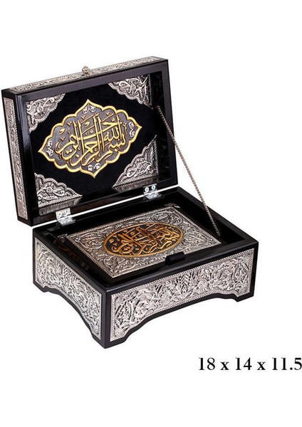 Vgd Gumush Kuran-I Kerim Altın Yaldızlı Sandık