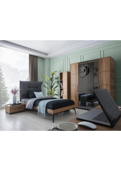 Beyoğlu Modern Aynalı Elbise Dolabı Gardrop 170X53X200CM