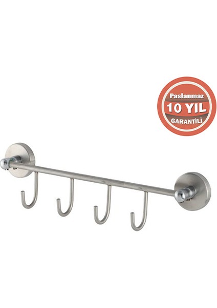 Paslanmaz Çelik Karaca Mat 4'lü Askılık Set Askılık
