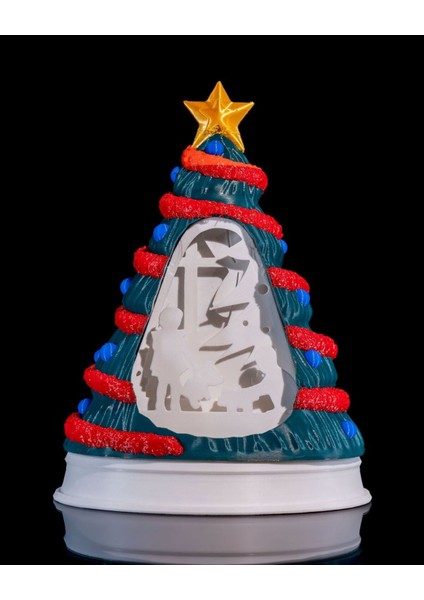 Yılbaşı Süsü Çam Ağacı LED Lamba Yılbaşı Süsü LED Lamba Büyük Boy 22CM