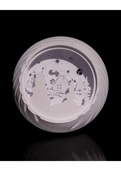 Yılbaşı Çam Ağacı Süsü Çift Taraflı Top Yılbaşı Süsü 8cm