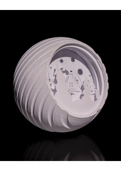 Yılbaşı Çam Ağacı Süsü Çift Taraflı Top Yılbaşı Süsü 8cm