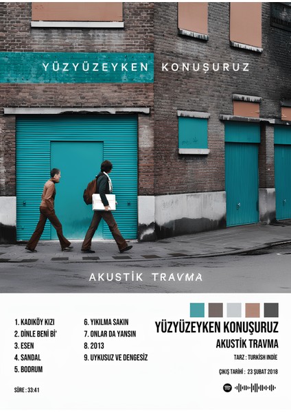 Yüzyüzeyken Konuşuruz - Akustik Travma / Tasarımlı Poster Tablo