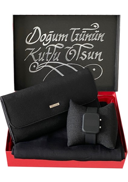 Hediye Set Kadın Siyah Dijital Kol Saati -Deri Cüzdan-Penyeşal fiyatları