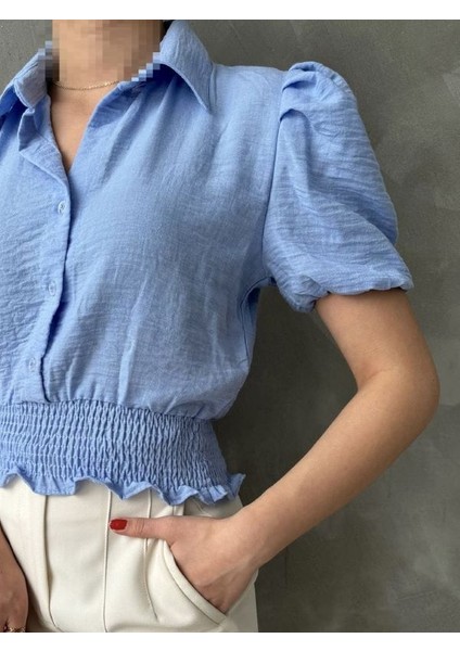 Mavi Keten Gömlek modelleri