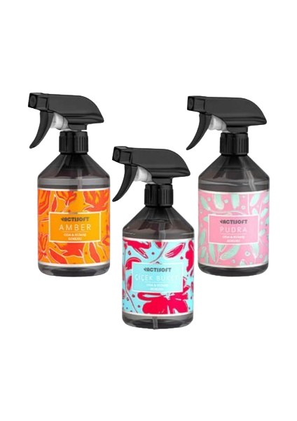 Oda ve Kumaş Kokusu 500 ml Karma 3 Li Paket