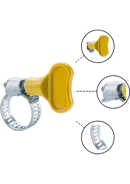Hortum Kelepçesi 10'lu (Kendinden KELEBEKLI)-10-16MM Hortumlar Icin