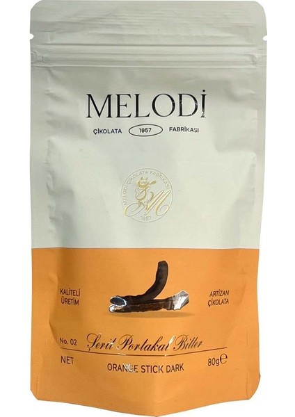 Bitter Çikolatalı Şerit Portakal 80 gr
