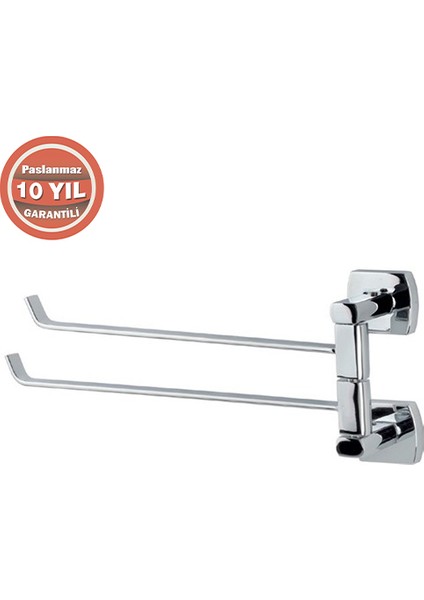 MLN10-017 Paslanmaz Pirinç Milano 2’li Döner Havluluk