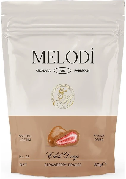 Melodi Çikolata Sütlü Çilek Draje 80 gr