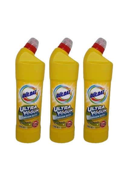 Çamaşır Suyu Ultra Yoğun Güldal 1250 ml x 3  Adet Limon Kokulu