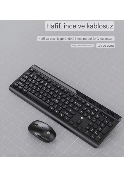 CS500 Kablosuz 2.4ghz Türkçe Q Klavye & Mouse Set Siyah (Ramwhite Türkiye Garantili)