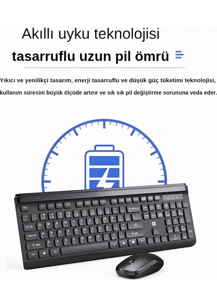 CS500 Kablosuz 2.4ghz Türkçe Q Klavye & Mouse Set Siyah (Ramwhite Türkiye Garantili)