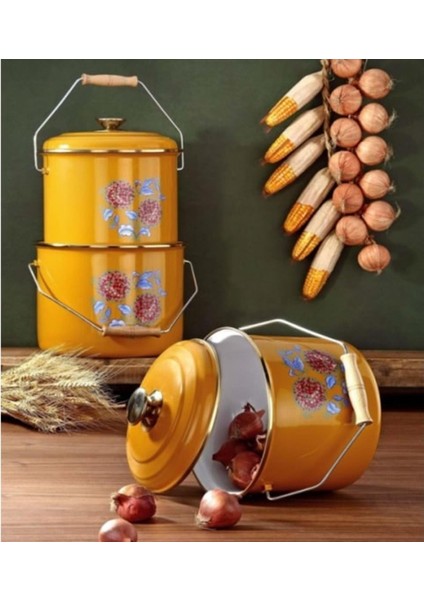 Emaye Bağraç 3 Lü Set 6 Parça