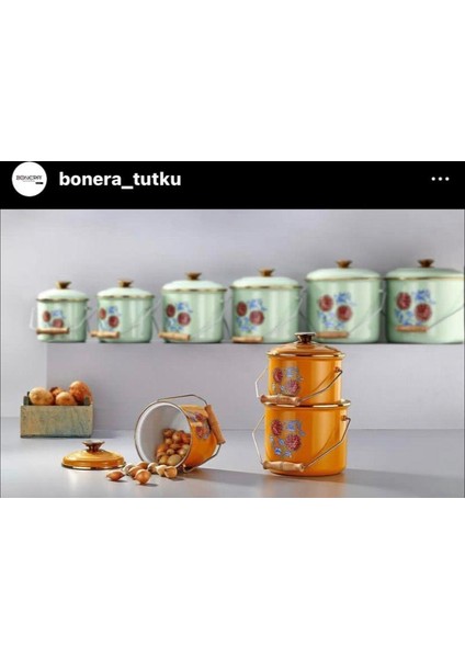 Emaye Bağraç 3 Lü Set 6 Parça