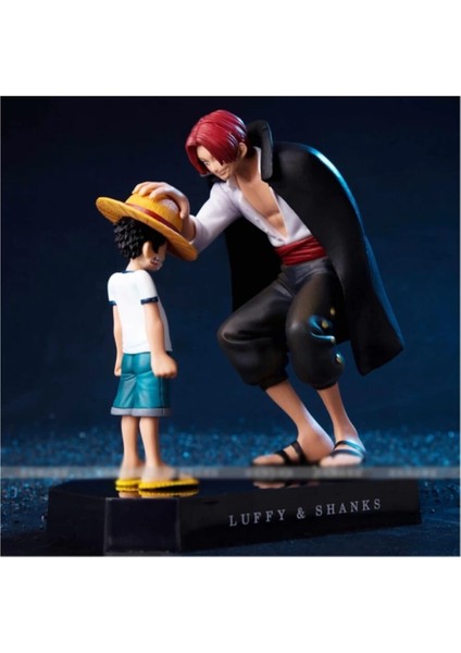 Dükkan Design 18 cm Monkey D. Luffy ve Shanks Statü Figür