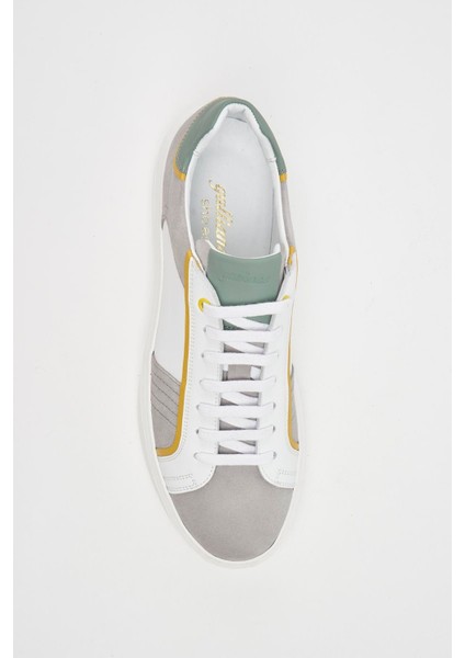 Salamanca Deri Beyaz Soft Gri Süet Eva Hazır Taban Sneaker modelleri