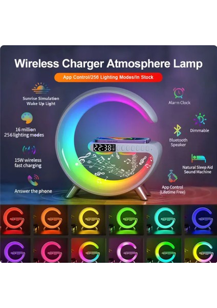 G63 Smart Light Sound Machine Kablosuz Şarj Hoparlör Çok Modlu Işık Kutusu