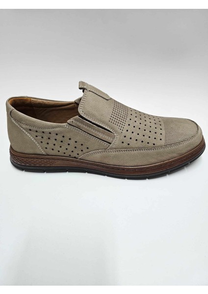 Deri Yazlık Kum Nubuk Rengi Erkek Ayakkabı C-21856