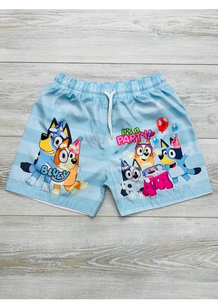 Erkek Çocuk Bluey Şort Boxer Mayo
