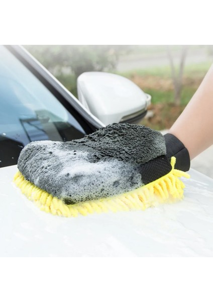 Stuff Araba Yıkama Eldiveni Yumuşak Çift Taraflı Temizlik Eldiveni