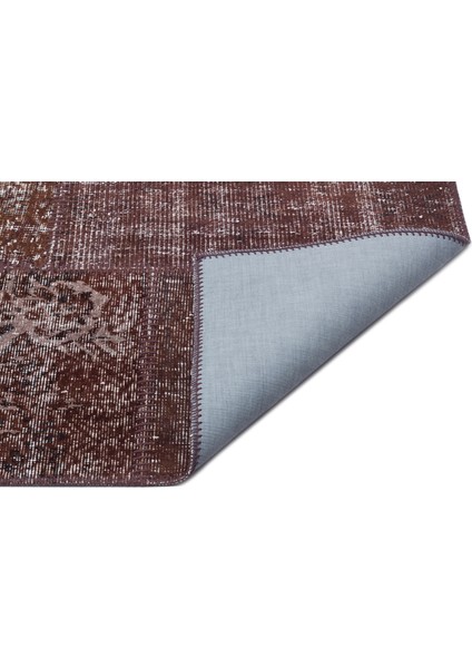 El Dokuma Patchwork Halı Kahverengi modelleri